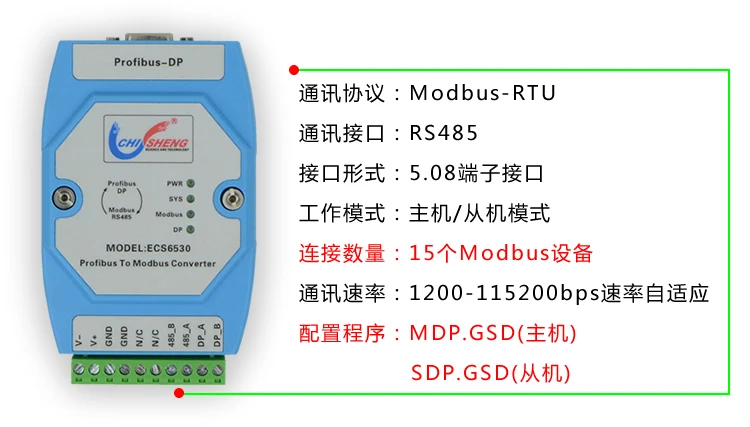 Промышленный сорт Profibus-DP в Modbus Dp в 485 автобус протокол двунаправленный преобразователь ECS6530