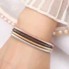 HuPo.HuTu.  Stylish And Simple Personality Diameter 3mm Spring Coil Bracelet Men Screw Head Open Carbon Steel Bracelet Women 1