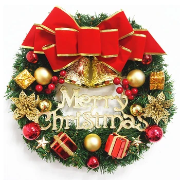 

Hot Sale Christmas Wreath Artificial Plant Rattan Circle Wall Decoration Simulation Fake Flower Door Hanging Wreath For Home