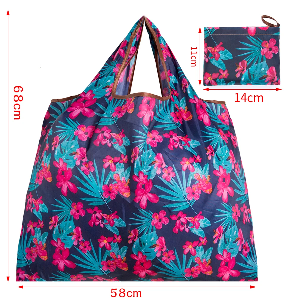 

New style 210t Polyester Waterproof foldable large handbag shoulder bag storage bag reuse handbag beach shopping travel bag