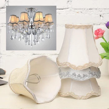 

Vintage Lace Lampshade Small Fabric Ceiling Chandelier Light Covers Table Lamp Cover Home Living Room Decoration