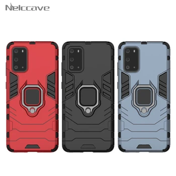 

50Pcs Ring Holder Rugged Armor Case For Samsung Note 20 Pro 10 Lite 9 S20 Ultra S10 Plus S9 S8 Cover Fits Magnetic Car Mount