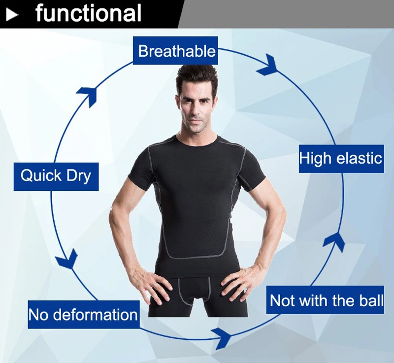 Логотип на заказ компрессионная футболка для фитнеса, колготки, Спортивная футболка для бега, тренировочная футболка для спортзала rashgard man jersey