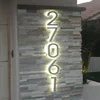 De Metal 3D Led números de casa de luz impermeable al aire libre puerta de casa, Hotel placas de acero inoxidable Illumilous Lettre señal de dirección ► Foto 3/6