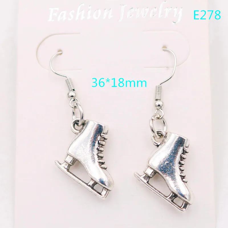 1 pair Footwear Earrings, Running Shoes Charm, Ballet Shoes Charm, Football Shoes Charm, Skates Charm, DIY Sports Style Jewelry