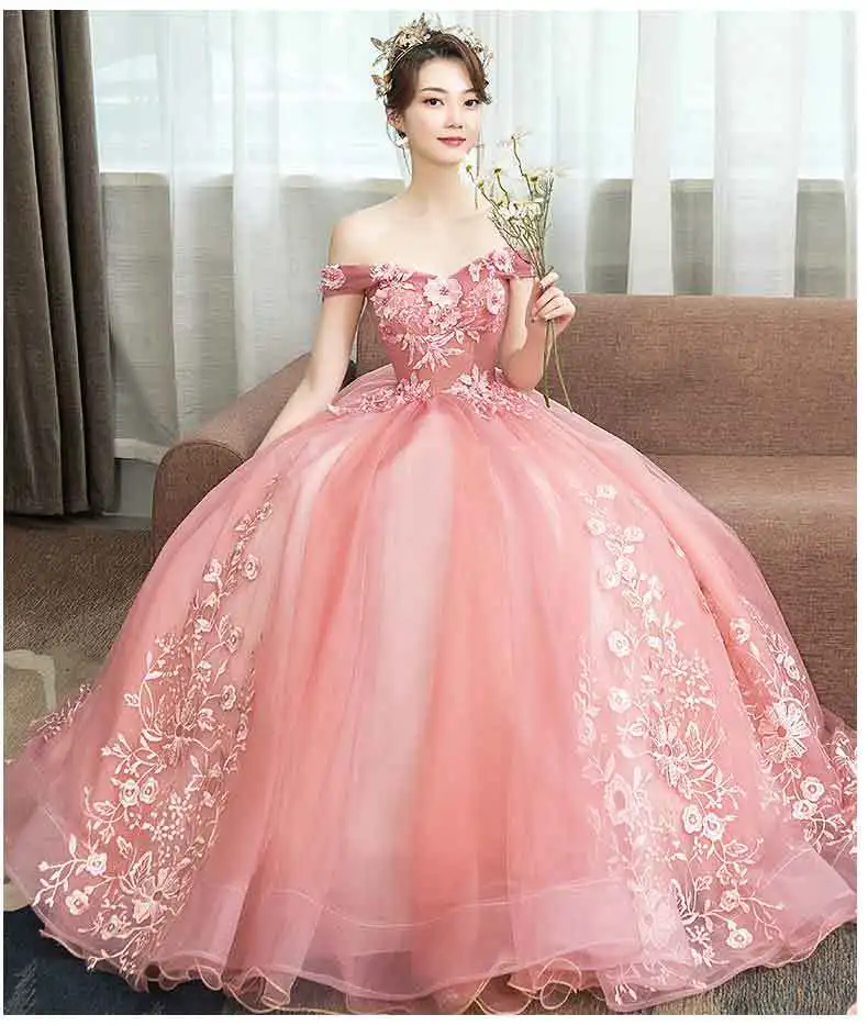 Vestidos de 15 anos с аппликацией из кружева и тюля Бальные платья торжественное вечернее платье платье для девочек