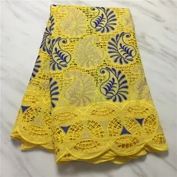 

5yards African Lace Fabric 2020 hollow out High Quality Lace Swiss Voile Lace In Switzerland Fabric F16JN232