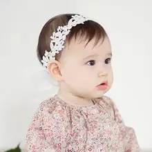 Южная Корея, Лидер продаж, детские белые хлопковые кружевные головные уборы для маленьких девочек