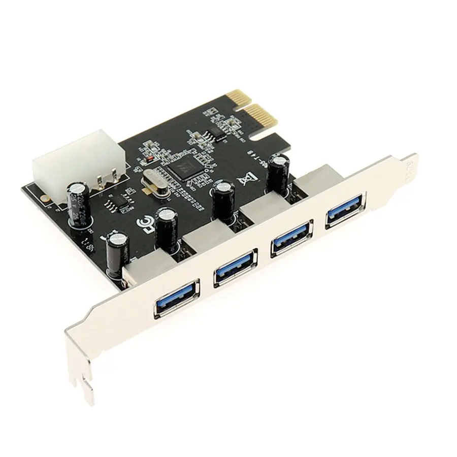 4 порта PCI-E к USB 3,0 концентратор PCI Express карта расширения адаптер 5 Гбит/с скорость Топ