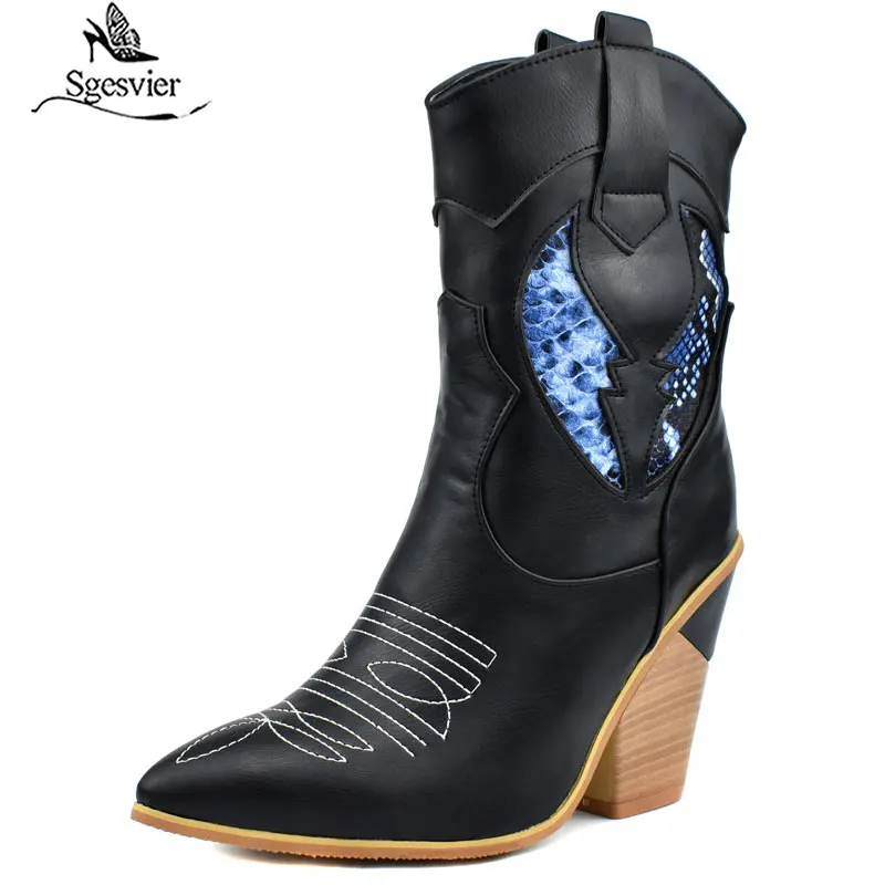 womens snake print cowboy boots