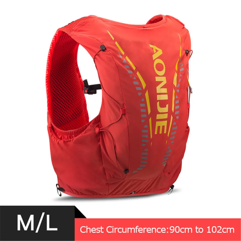 Hydration Vest Backpack Breathable Portable Outdoor Bag Ultralight For Hiking Marathon Running Cycling Rucksack bag - Color: orange M