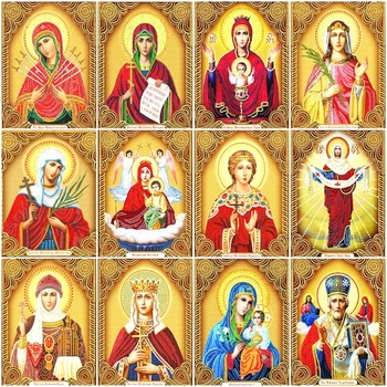 

Huacan 5D Diamond Painting Madonna Full Square Religion Rhinestones Diamond Mosaic Embroidery Sale Cross Stitch Home Decor Gift