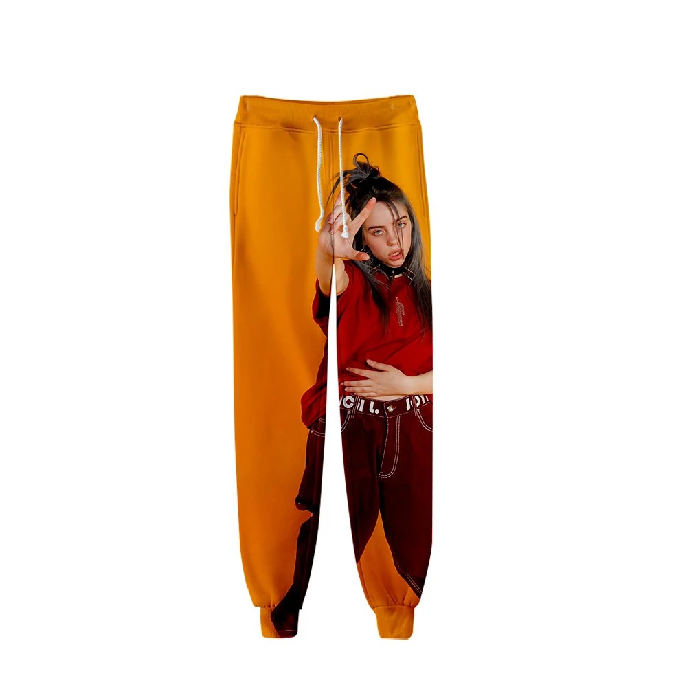 Популярные повседневные брюки Billie Eilish с 3D рисунком, мужские и женские брюки, модные новые модные осенне-зимние спортивные штаны для девочек с 3D Billie Eilish