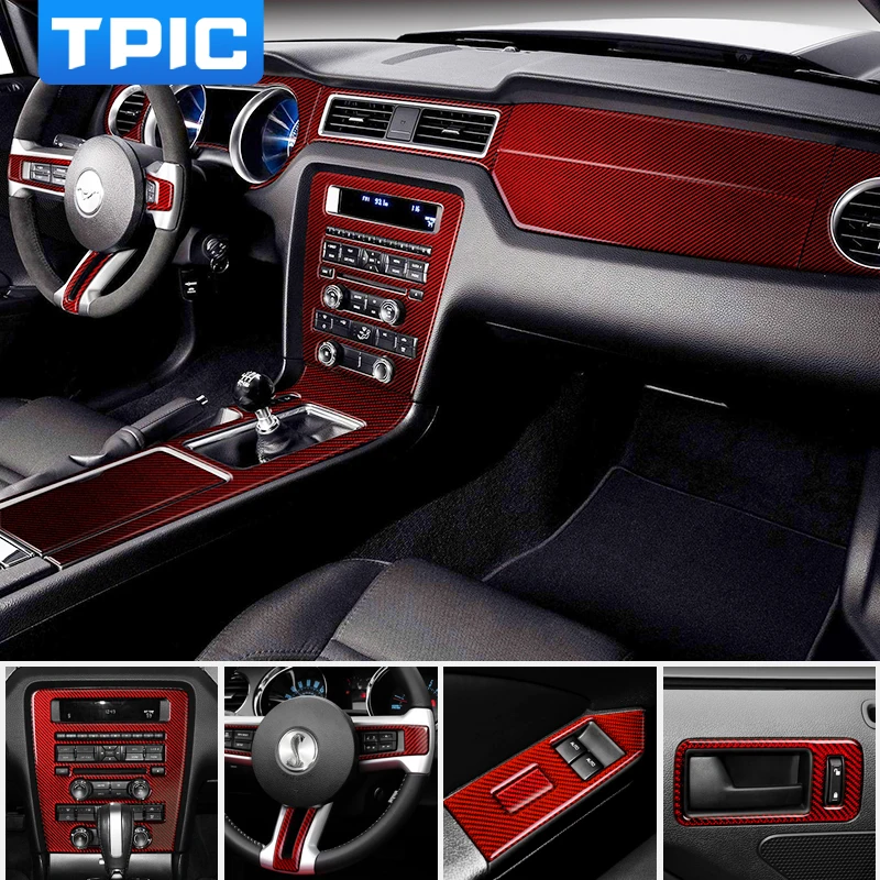 TPIC Carbon Fiber For Ford Mustang 2009 2013 Dashboard Instrument Panel