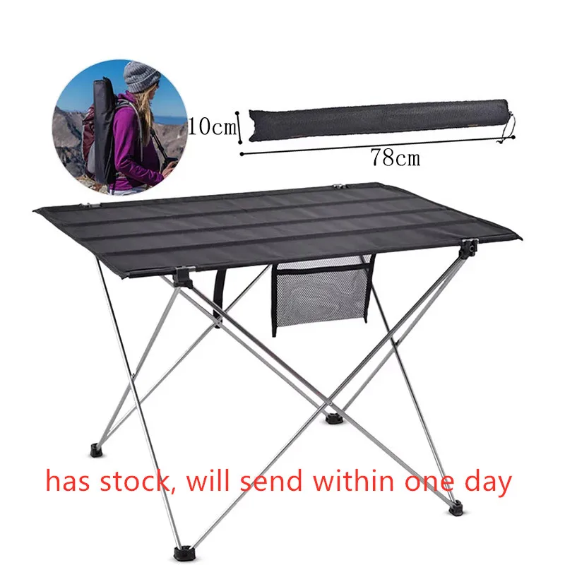 Draagbare Opvouwbare Tafel Camping Outdoor Meubels Computer Bed Tafels Picknick 6061 Aluminium Ultra Licht Vouwen Bureau