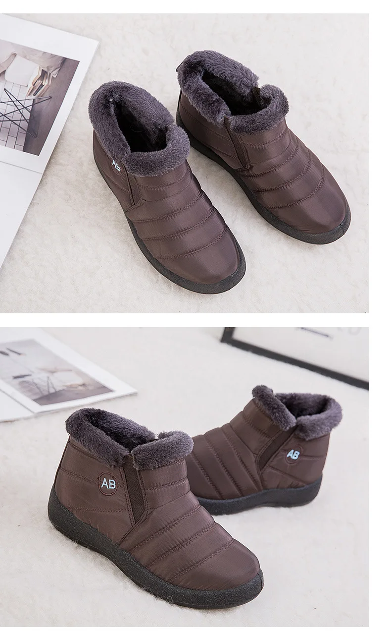 women boots ankle snow boots waterproof winter shoes
