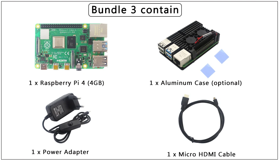 Original raspberry pi 4 modelo b kit