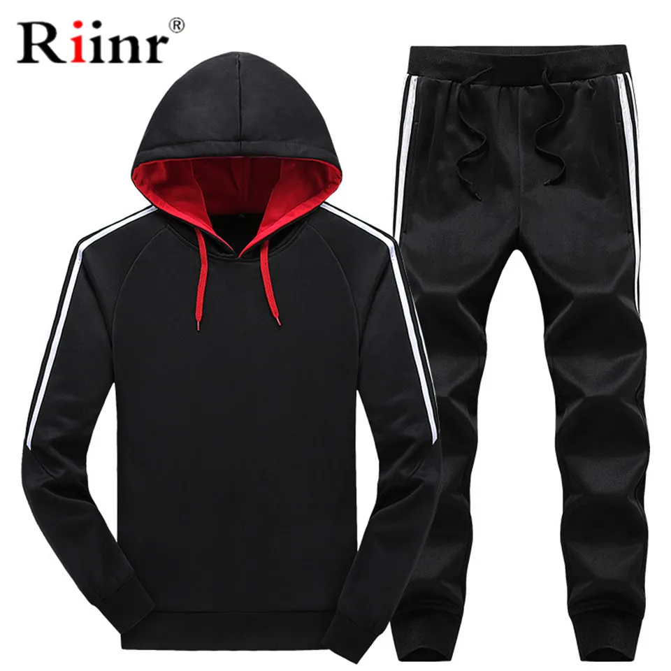 Riinr, Новое поступление, модные мужские наборы спортивной одежды, весенние и осенние повседневные толстовки, комплекты из двух предметов, спортивный костюм, спортивный костюм для мужчин