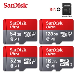Sandisk – carte Micro SD Ultra A1, 16 go/32 go/64 go/128 go/128 go, TF, mémoire Flash, adaptateur 