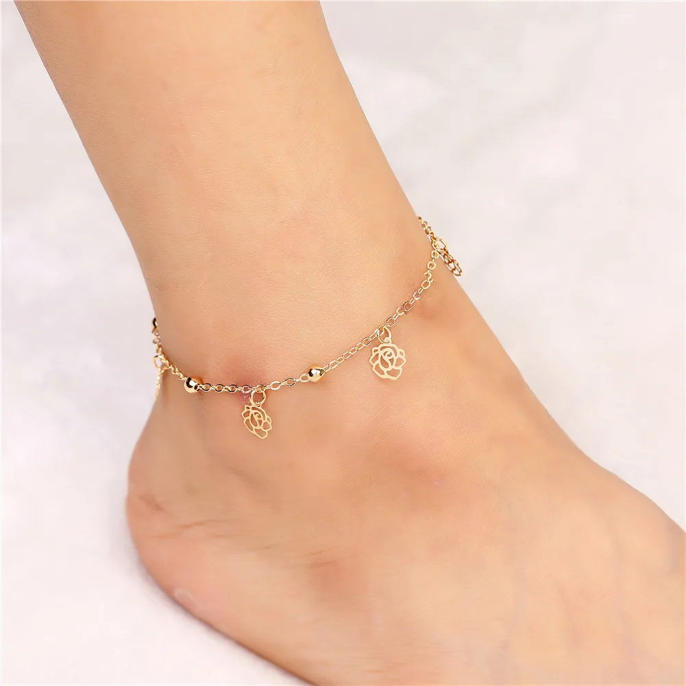 

New Style Fashion Alloy Anklet Women's Creative-Bell Anklet Simple Girl'S Butterfly Anklet Small Jewelry
