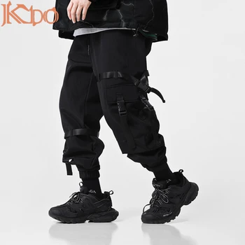 

Men Pants Overalls Cargo Spring/Autumn Wearing Casual Fashion Sweatpants 2020 Black Gray Young Trousers XXL 3XL 4XL 5XL For Boy