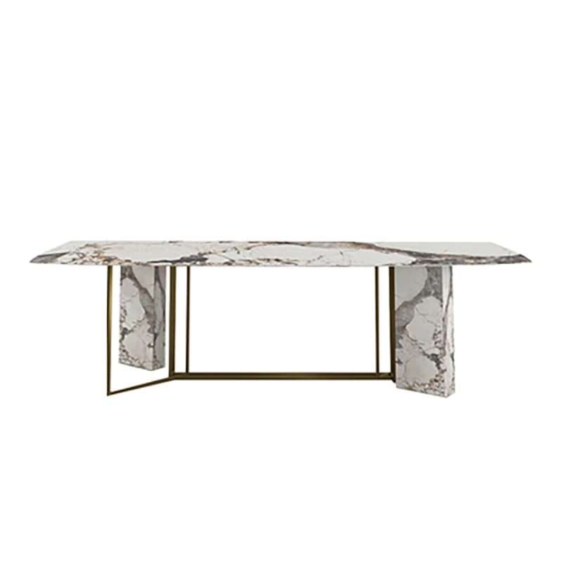 

talian minimalist dining table and chair luxury stone rock board creative square table small apartment 1 table 6 chairs home