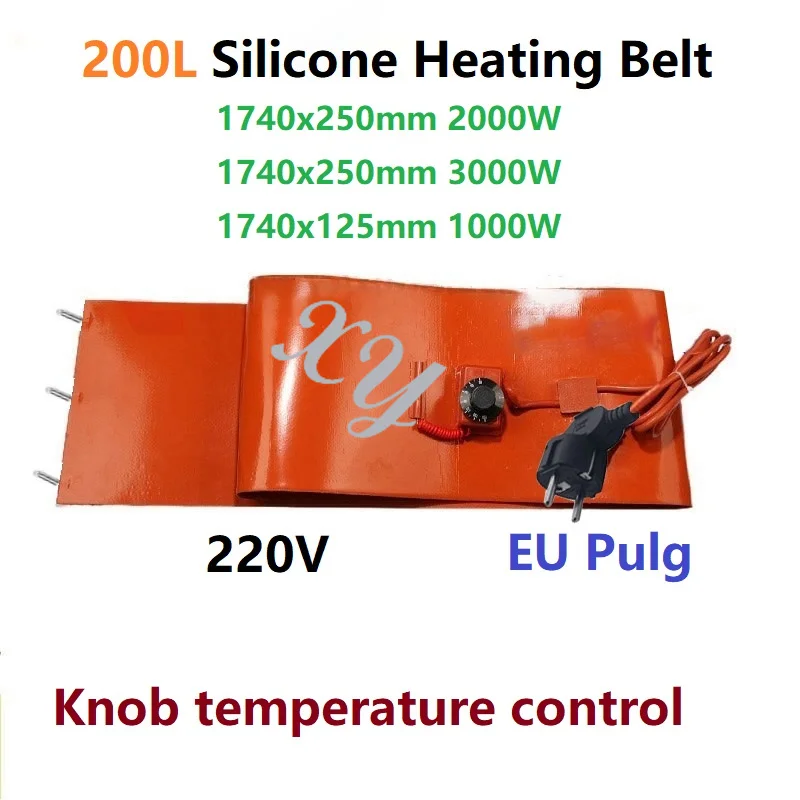 

220V 110V 20-200L Silicone Band Drum Heater Blanket Oil Biodiesel Plastic Metal Barrel Gas Tank With Knob temperature controller