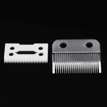 

NEW 2Pc Hair Beard Replace Ceramic Blade Cutter Metal Bottom for Wahl Shear Clipper