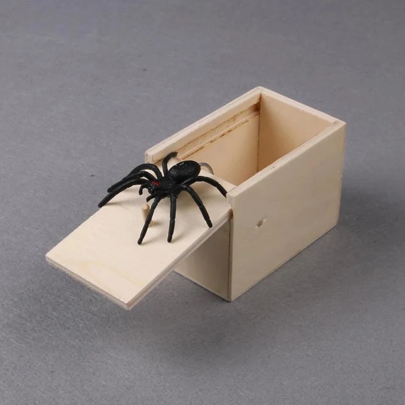 Prank Scared Wooden Box Funny Shock Toys Joke Toys for Adult Children 