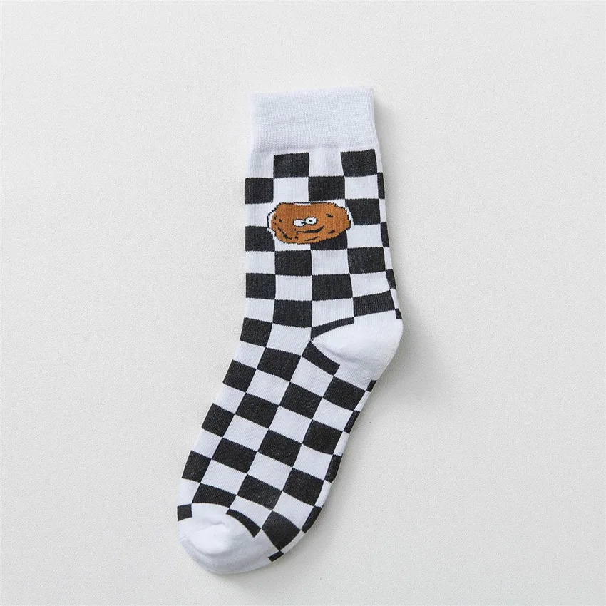 Женские хлопковые носки skarpetki harajuku, забавная уличная одежда, meias calcetines mujer, милые носки skarpety femme, художественные носки, рисунок кунжута - Цвет: zmj4