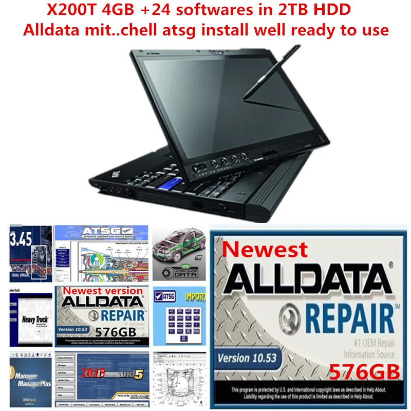 2020 melhor preço todo o software de dados alldata 10.53 mit .. ch-ell atsg em 2tb hdd instalado em x200t iaptop touchscreen pronto para usar