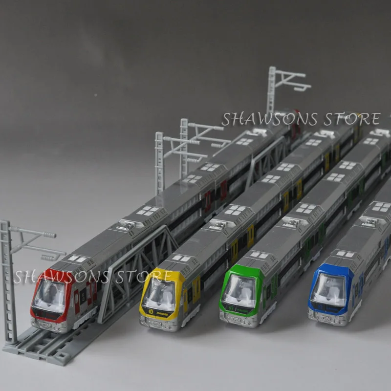 Литье под давлением двухэтажный поезд модель игрушки метро тянуть назад миниатюрные реплики ж/трек