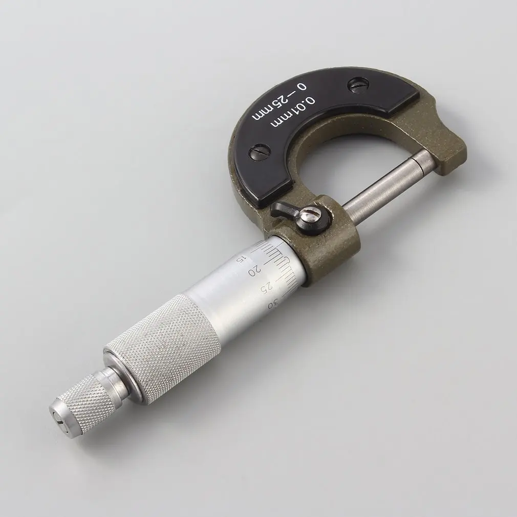 

Best 0-25mm 0.01mm Gauge Outside Metric Micrometer Tool With Metal For Mechanist Caliper Tool Brand New Hot Sale