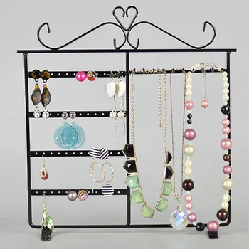 

Metal Gfit Stud Jewelry Display Box Necklace Pandents Ring Earrings Organizer Jewellery Packaging Holder Stud Wholesale