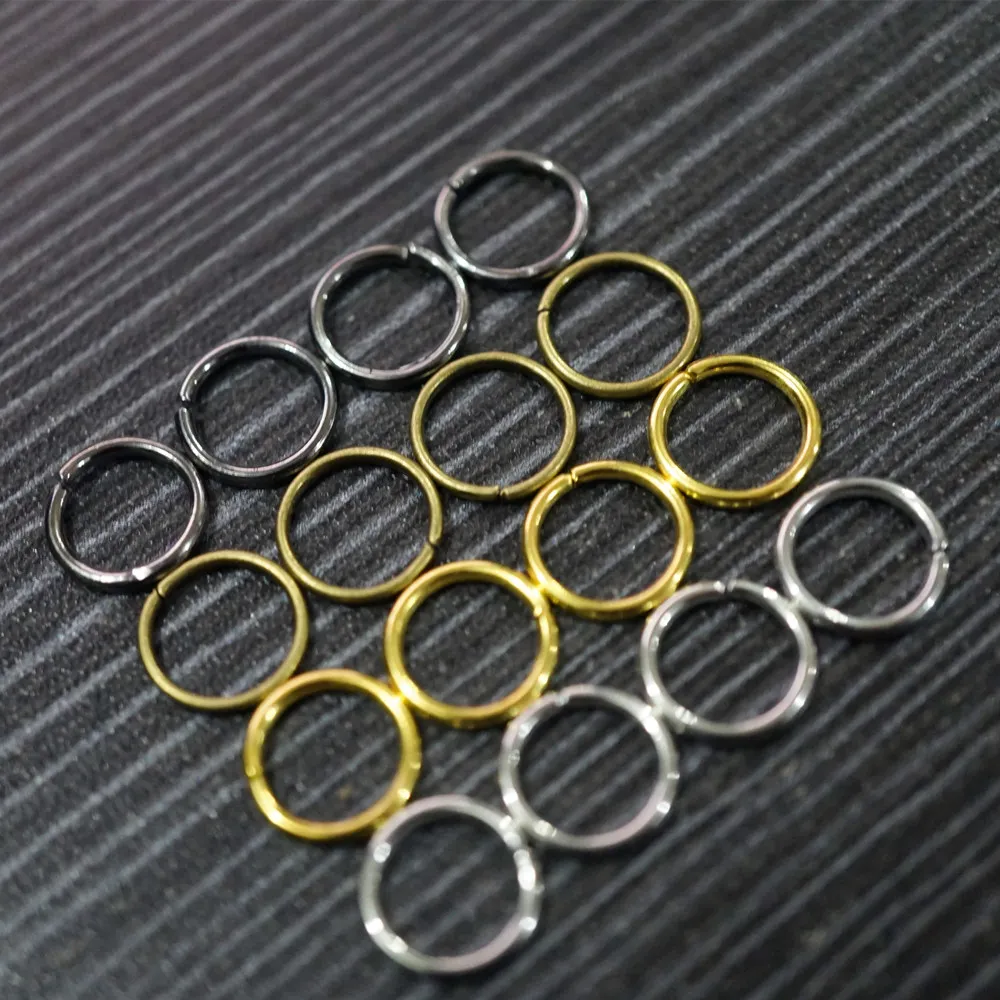Anneau de saut ouvert en Maille de chaîne 4-12mm, connecteur d'anneaux fendus pour la fabrication de bijoux, résultats métalliques, bricolage, 100 à 200 pièces