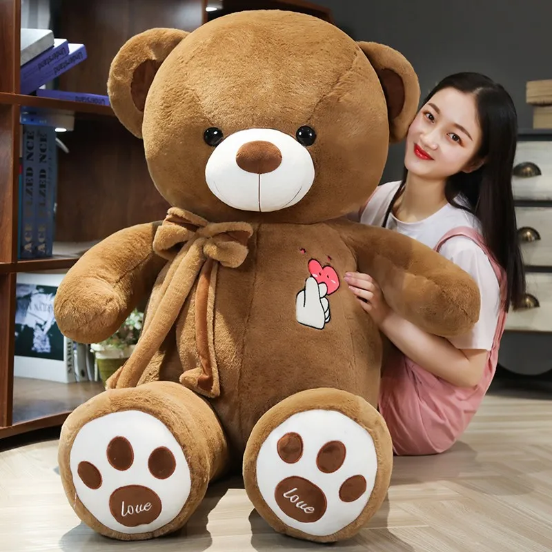 Мишка плюшевая с шарфом 80 120 см 4 цвета|Мягкие игрушки животные| |