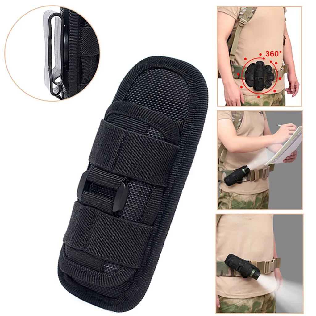 

Multifunction Rotatable 360 Degrees Flashlight Pouch Clip Belt Holder Outdoor