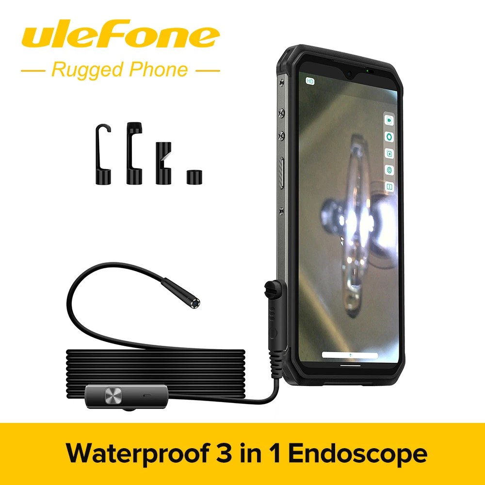 Ulefone Waterproof 3 in 1 Endoscope /For ARMOR 9/ARMOR 9E/Power Armor 13 20x zoom lens for mobile