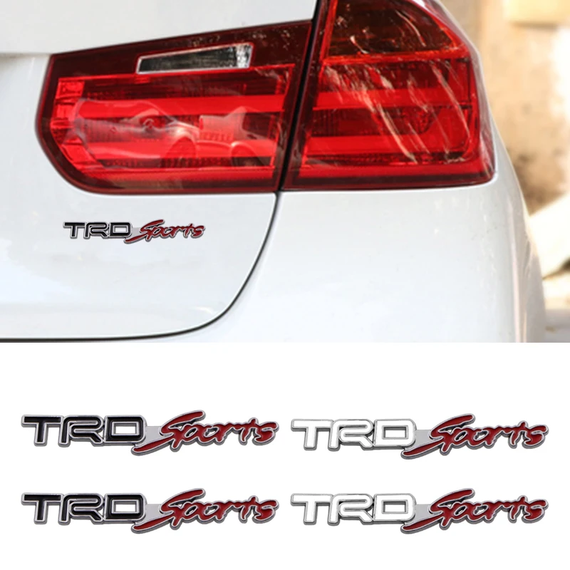 

Car styling TRD sorts Logo 3D race metal sticker Auto emblem Badge decal for Toyotas crown REIZ COROLLA Camry car accessories