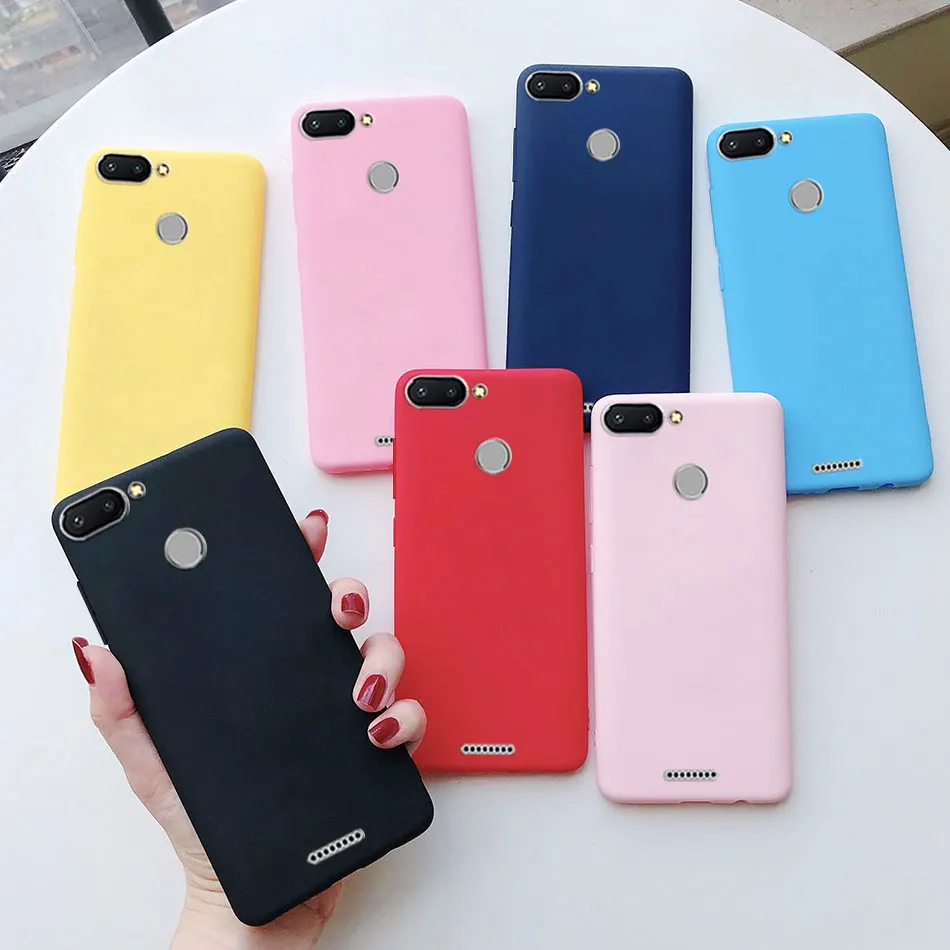 Чехол для Xiaomi Redmi 6 чехол 5 45 дюйма силиконовый однотонный матовый мягкий из ТПУ