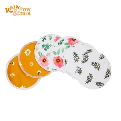 Rainbow & Iris – lot de 6 coussinets d'allaitement en bambou, Super absorbants, lavables et imperméables 