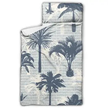

Botanical Banana Palm Tree Nap Mat with Pillow for Toddler Boys and Girls Ideal for Daycare and Preschool