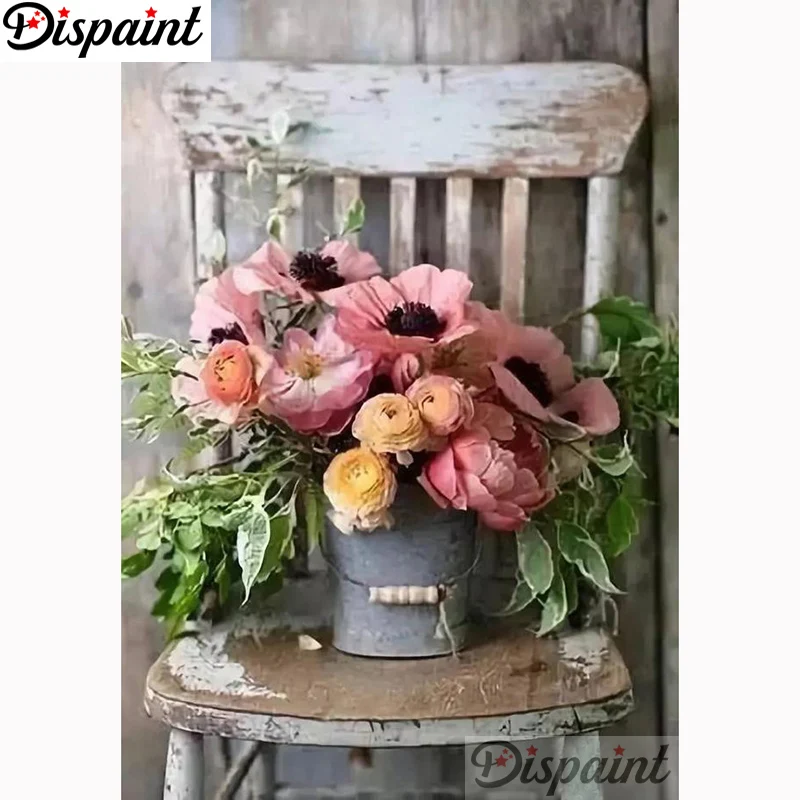 Dispaint Art 5D DIY Алмазная картина "фигурка скамейки пейзаж" картины бисером вышивка крестиком 3D горный хрусталь вышивка Декор A21561