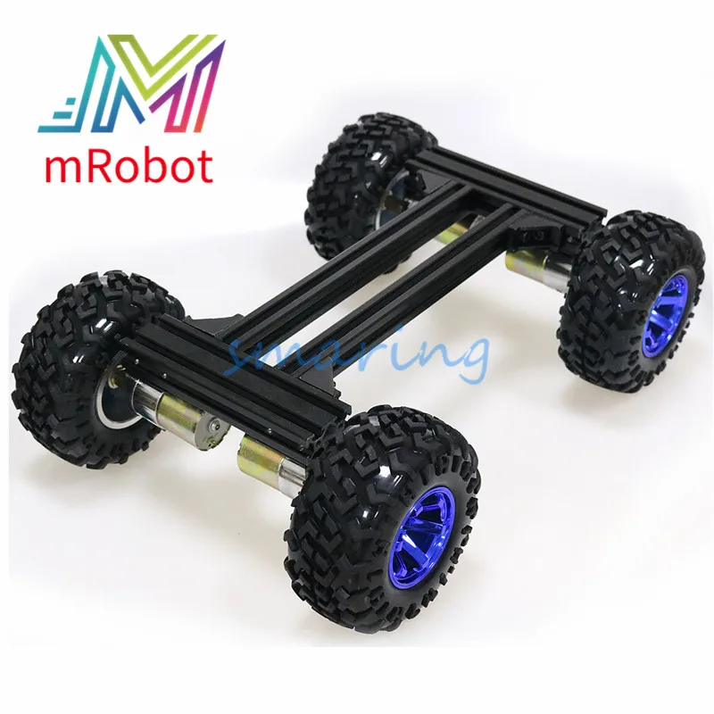 DIY RWD Metal Smart RC Robot Car Chassis Base Remote Control Robot Chassis Base Kit