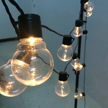 

5m 20 Led Wedding String Fairy Light Christmas LED Globe Festoon Bulb Led Fairy String Light for Party Holiday Garden Garland