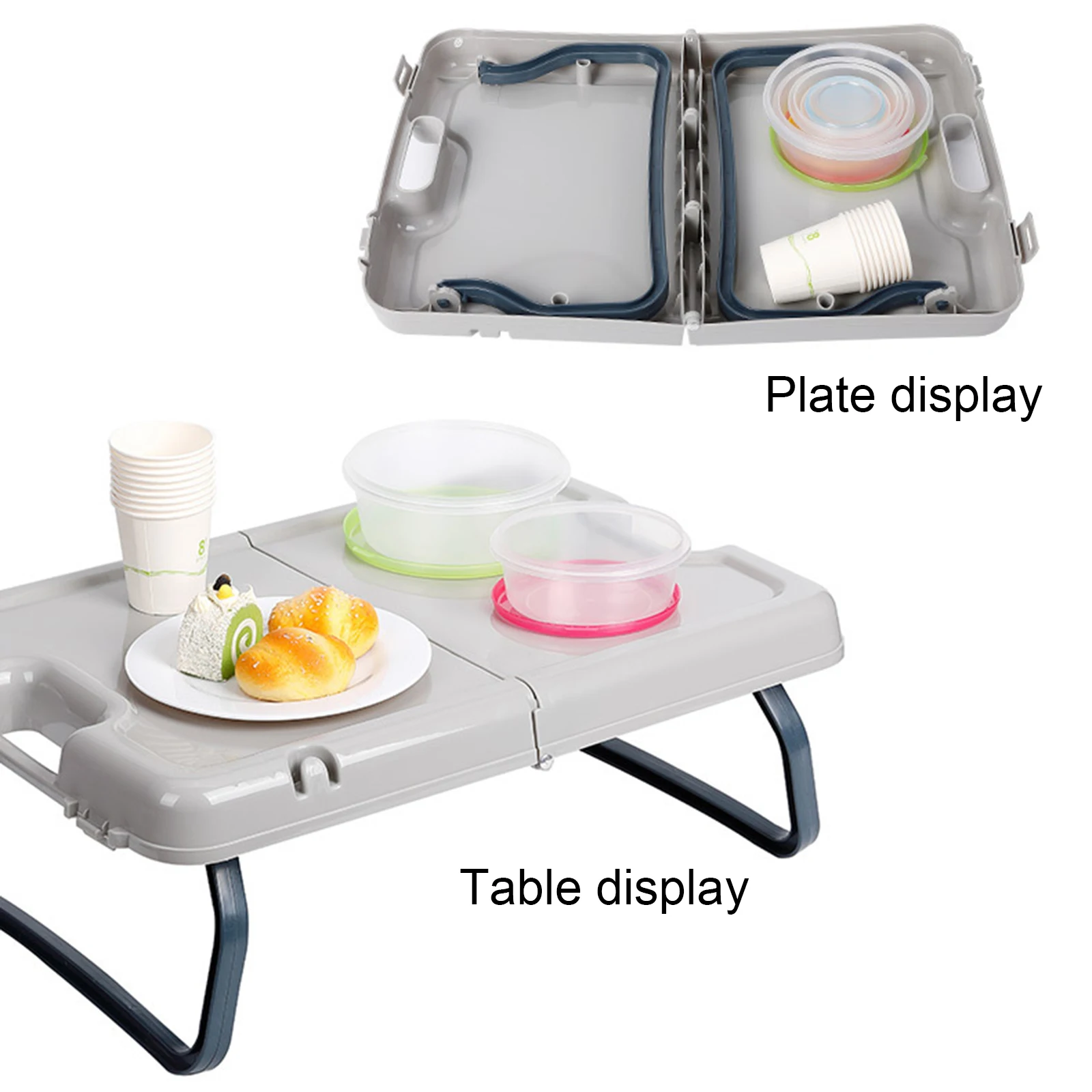 

Folding Picnic Table Folding Storage Table Desk Storage Desk Picnic Table Plastic Suitable For Family Travel Ivory Work Table