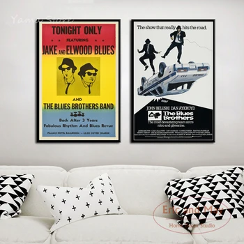 

The Blues Brothers 1980 Retro Vintage Movie Music Band Art Painting Canvas Poster Wall Art Home Decor