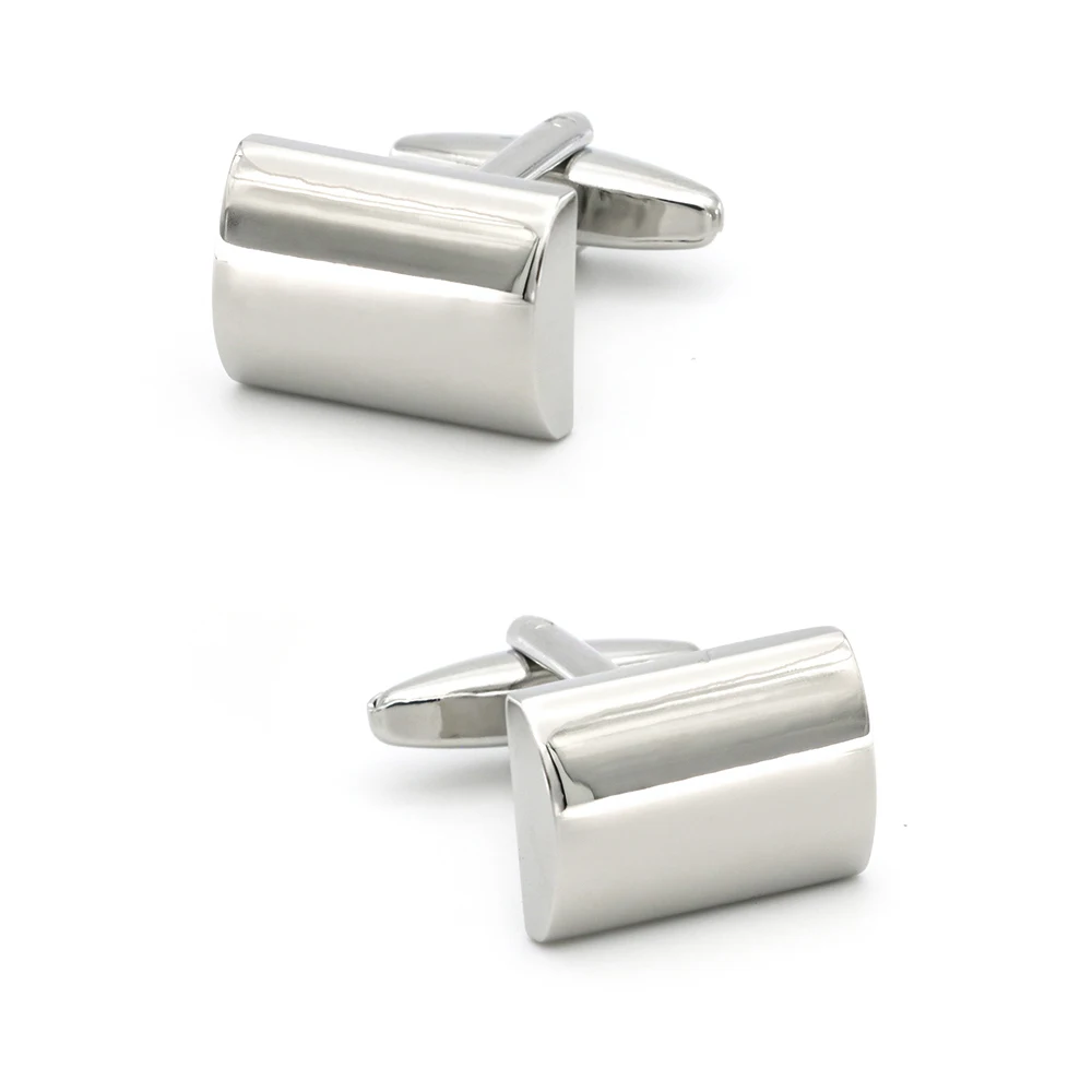 Laser Design Fashion Arc Cufflinks Quality Brass Material Silver Color Cuff Links Wholesale&retail