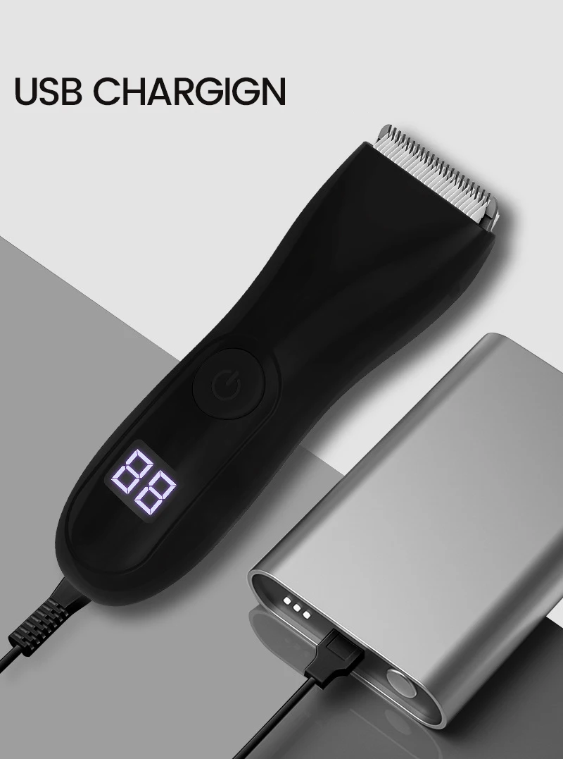 Waterproof Body Hair Trimmer Balls Shaver for Men Pubic Electric Men's Groomer Clippers Ceramic Blade Male Private Razor Removal 5