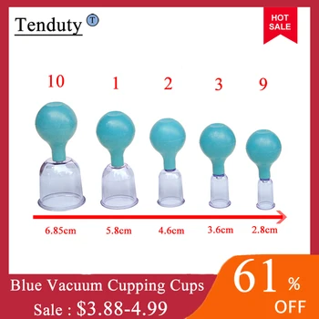 

Negative Pressure Cupping Row Wet Slimming Anti Cellulite Vacuum Massager Therapy Suction Cup Cupping Blue Rubber Vacuum Cans